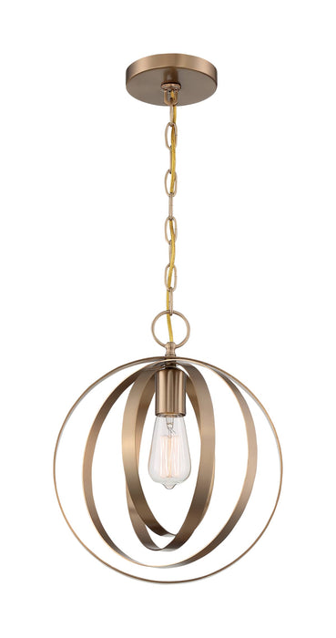 Pendant Nuvo 60-7056 Pendleton - 1 Light - Pendant Fixture - Burnished Brass Finish Nuvo