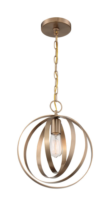 Pendant Nuvo 60-7056 Pendleton - 1 Light - Pendant Fixture - Burnished Brass Finish Nuvo