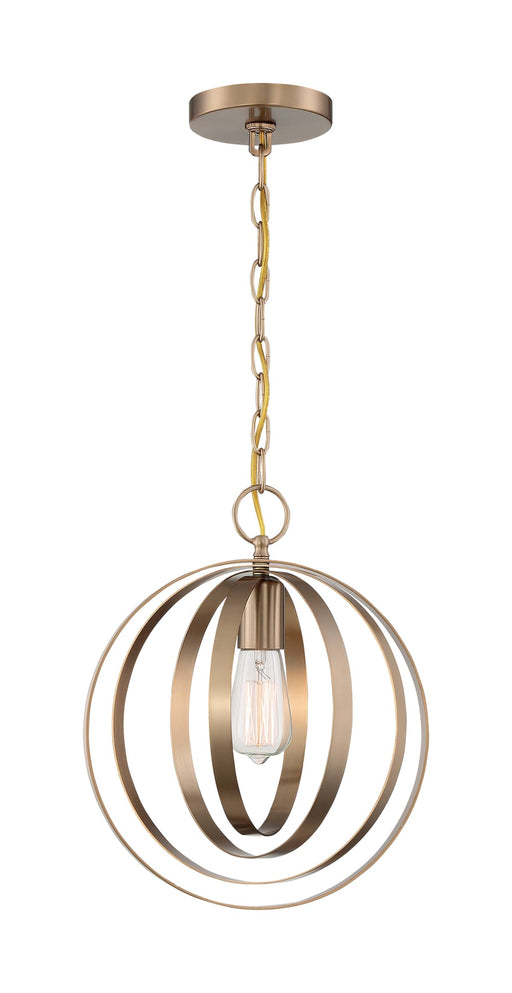 Pendant Nuvo 60-7056 Pendleton - 1 Light - Pendant Fixture - Burnished Brass Finish Nuvo
