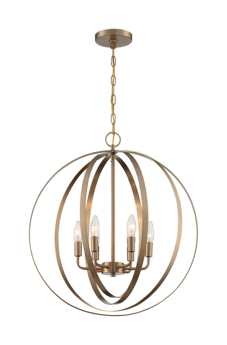 Pendant Nuvo 60-7058 Pendleton - 6 Light - Pendant Fixture - Burnished Brass Finish Nuvo