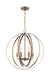 Pendant Nuvo 60-7058 Pendleton - 6 Light - Pendant Fixture - Burnished Brass Finish Nuvo