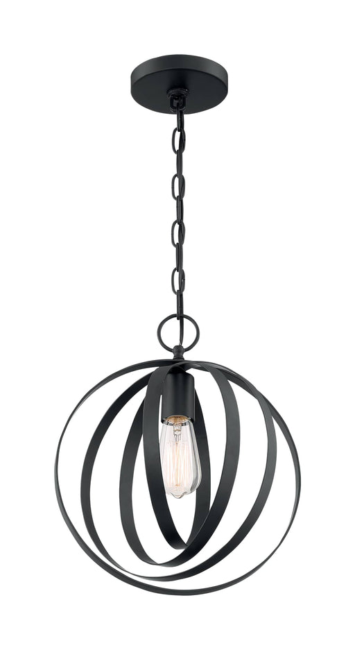 Pendant Nuvo 60-7066 Pendleton - 1 Light - Pendant Fixture - Matte Black Finish Nuvo