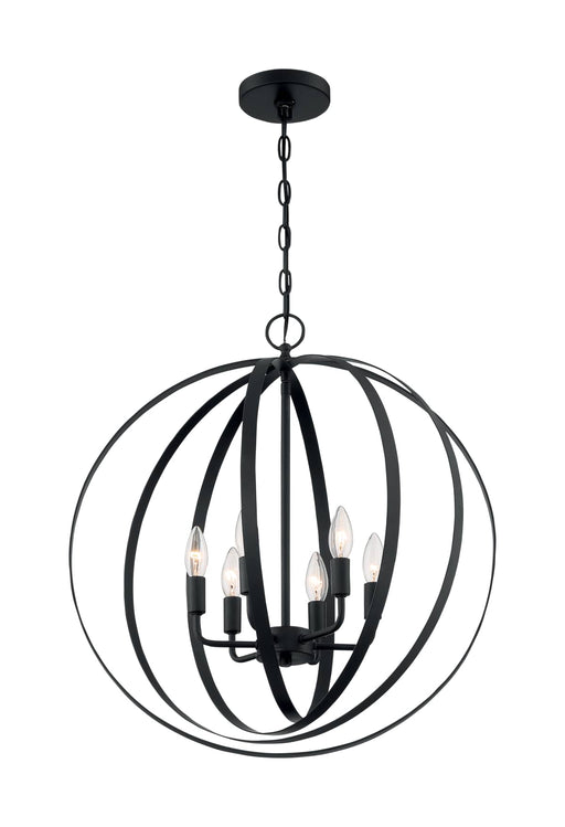 Pendant Nuvo 60-7068 Pendleton - 6 Light - Pendant Fixture - Matte Black Finish Nuvo
