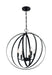 Pendant Nuvo 60-7068 Pendleton - 6 Light - Pendant Fixture - Matte Black Finish Nuvo
