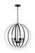 Pendant Nuvo 60-7068 Pendleton - 6 Light - Pendant Fixture - Matte Black Finish Nuvo