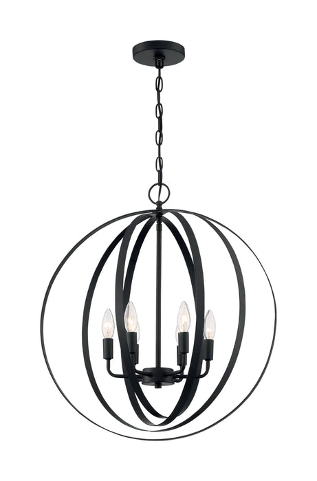 Pendant Nuvo 60-7068 Pendleton - 6 Light - Pendant Fixture - Matte Black Finish Nuvo