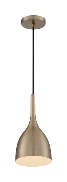 Pendant Nuvo 60-7076 Bellcap - 1 Light - Small Pendant Fixture - Burnished Brass Finish Nuvo