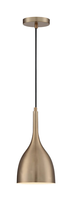 Pendant Nuvo 60-7076 Bellcap - 1 Light - Small Pendant Fixture - Burnished Brass Finish Nuvo