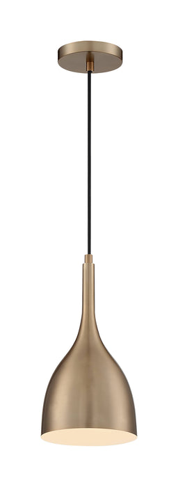 Pendant Nuvo 60-7076 Bellcap - 1 Light - Small Pendant Fixture - Burnished Brass Finish Nuvo
