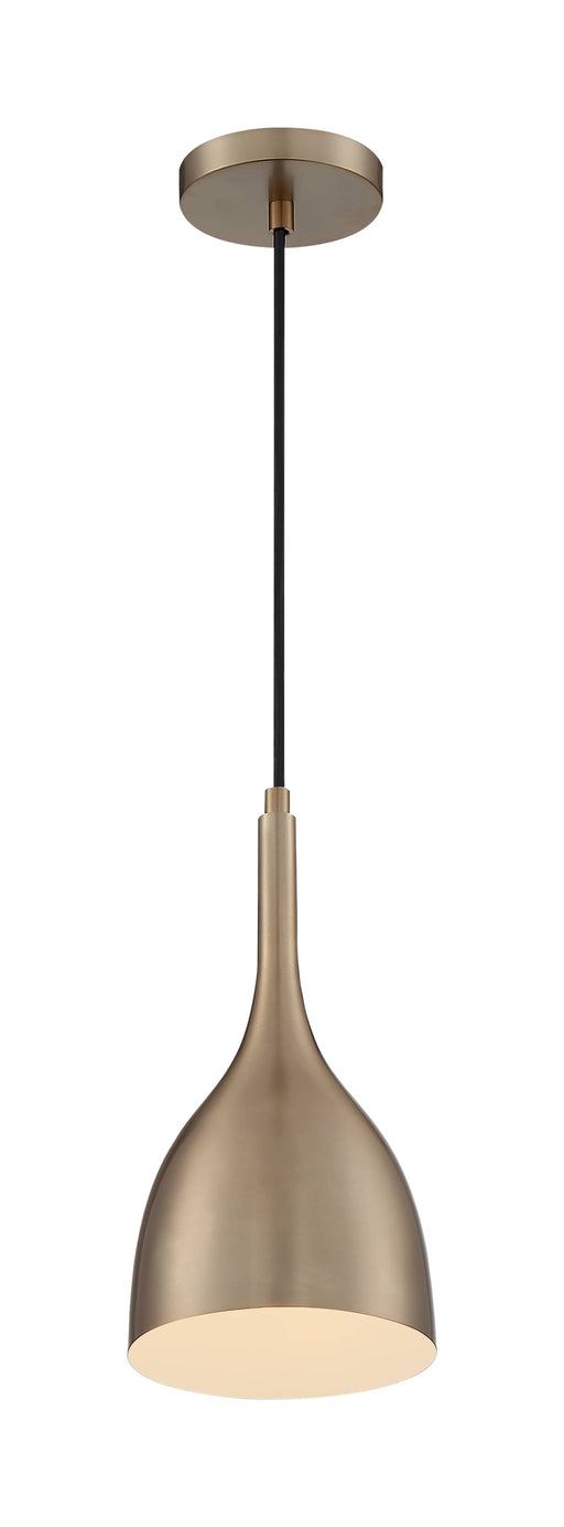 Pendant Nuvo 60-7076 Bellcap - 1 Light - Small Pendant Fixture - Burnished Brass Finish Nuvo