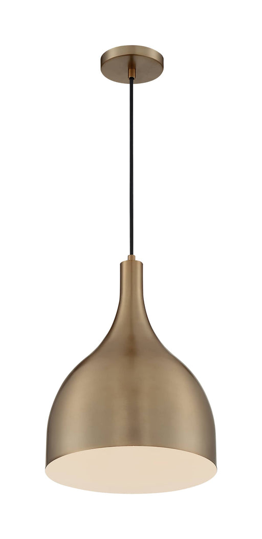 Pendant Nuvo 60-7077 Bellcap - 1 Light - Large Pendant Fixture - Burnished Brass Finish Nuvo
