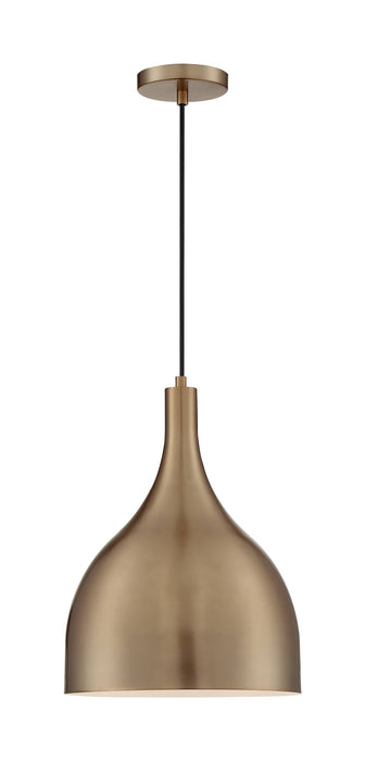 Pendant Nuvo 60-7077 Bellcap - 1 Light - Large Pendant Fixture - Burnished Brass Finish Nuvo