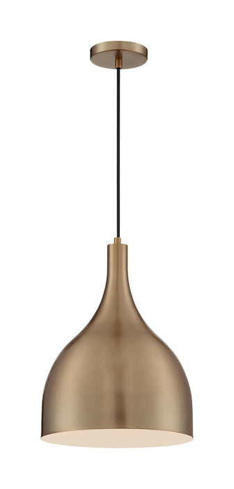 Pendant Nuvo 60-7077 Bellcap - 1 Light - Large Pendant Fixture - Burnished Brass Finish Nuvo