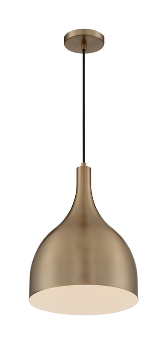 Pendant Nuvo 60-7077 Bellcap - 1 Light - Large Pendant Fixture - Burnished Brass Finish Nuvo