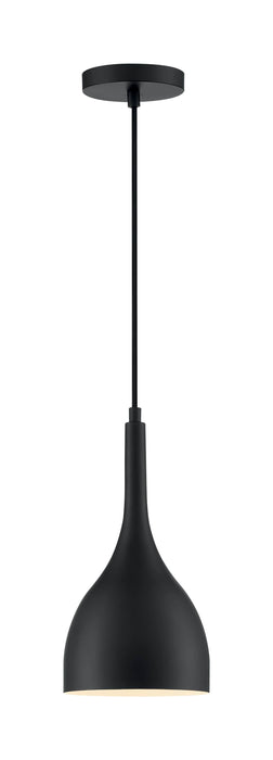 Pendant Nuvo 60-7086 Bellcap - 1 Light - Small Pendant Fixture - Matte Black Finish Nuvo