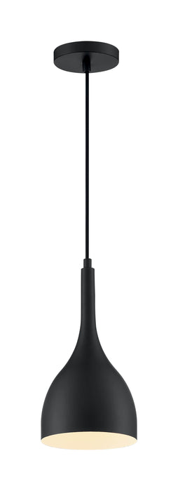 Pendant Nuvo 60-7086 Bellcap - 1 Light - Small Pendant Fixture - Matte Black Finish Nuvo