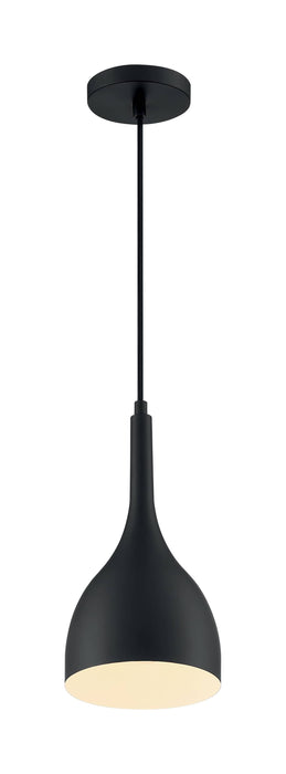 Pendant Nuvo 60-7086 Bellcap - 1 Light - Small Pendant Fixture - Matte Black Finish Nuvo