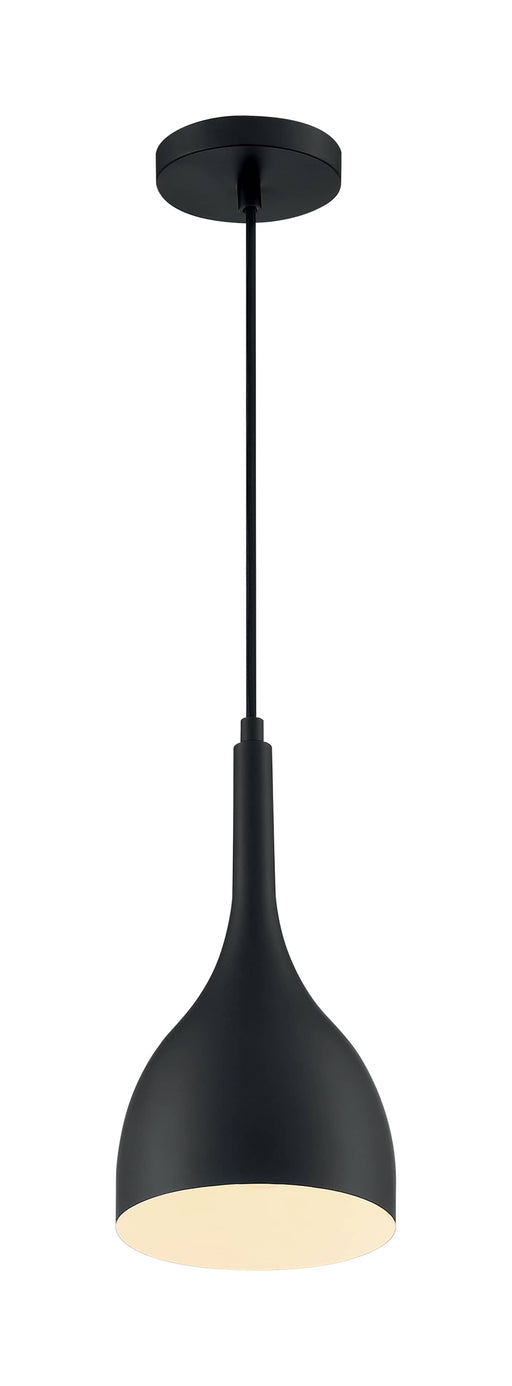 Pendant Nuvo 60-7086 Bellcap - 1 Light - Small Pendant Fixture - Matte Black Finish Nuvo