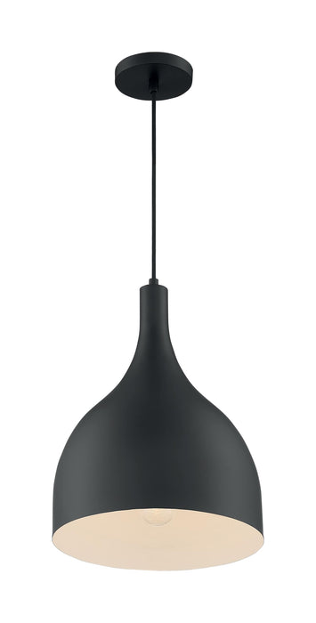 Pendant Nuvo 60-7087 Bellcap - 1 Light - Large Pendant Fixture - Matte Black Finish Nuvo