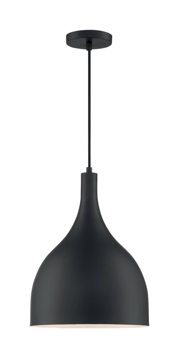 Pendant Nuvo 60-7087 Bellcap - 1 Light - Large Pendant Fixture - Matte Black Finish Nuvo