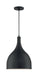 Pendant Nuvo 60-7087 Bellcap - 1 Light - Large Pendant Fixture - Matte Black Finish Nuvo
