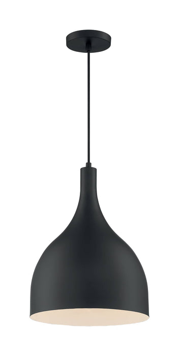 Pendant Nuvo 60-7087 Bellcap - 1 Light - Large Pendant Fixture - Matte Black Finish Nuvo
