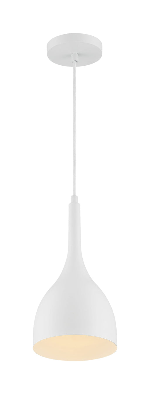 Pendant Nuvo 60-7096 Bellcap - 1 Light - Small Pendant Fixture - Matte White Finish Nuvo