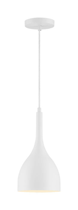 Pendant Nuvo 60-7096 Bellcap - 1 Light - Small Pendant Fixture - Matte White Finish Nuvo