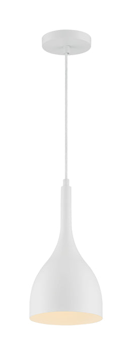 Pendant Nuvo 60-7096 Bellcap - 1 Light - Small Pendant Fixture - Matte White Finish Nuvo