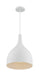 Pendant Nuvo 60-7097 Bellcap - 1 Light - Large Pendant Fixture - Matte White Finish Nuvo