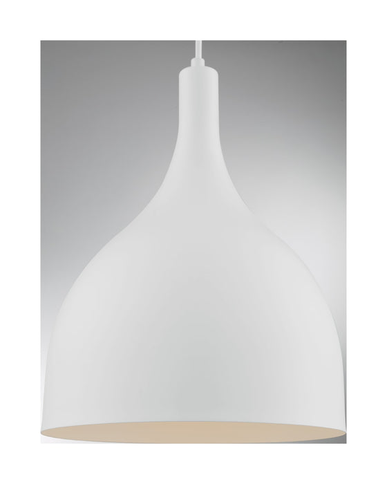 Pendant Nuvo 60-7097 Bellcap - 1 Light - Large Pendant Fixture - Matte White Finish Nuvo