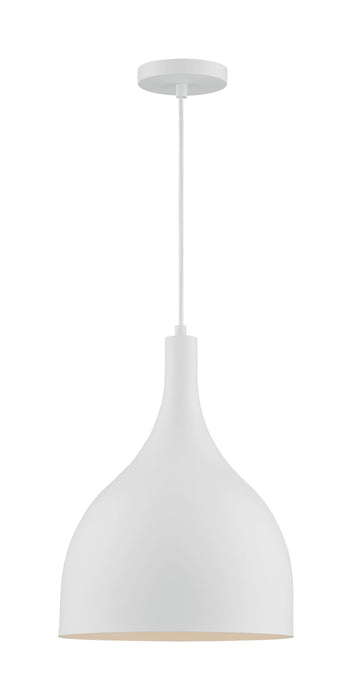 Pendant Nuvo 60-7097 Bellcap - 1 Light - Large Pendant Fixture - Matte White Finish Nuvo