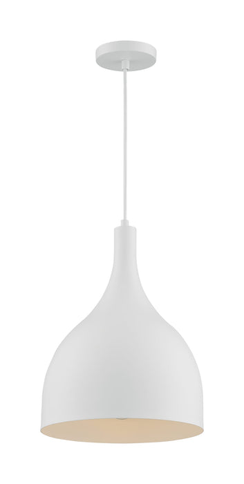 Pendant Nuvo 60-7097 Bellcap - 1 Light - Large Pendant Fixture - Matte White Finish Nuvo