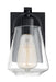 Vanity Nuvo 60-7101 Skybridge - 1 Light - Vanity Fixture - Matte Black Finish with Clear Glass Nuvo