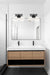 Vanity Nuvo 60-7102 Skybridge - 2 Light - Vanity Fixture - Matte Black Finish with Clear Glass Nuvo