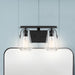 Vanity Nuvo 60-7102 Skybridge - 2 Light - Vanity Fixture - Matte Black Finish with Clear Glass Nuvo