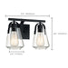 Vanity Nuvo 60-7102 Skybridge - 2 Light - Vanity Fixture - Matte Black Finish with Clear Glass Nuvo