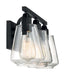 Vanity Nuvo 60-7103 Skybridge - 3 Light - Vanity Fixture - Matte Black Finish with Clear Glass Nuvo