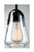 Mini Pendant Nuvo 60-7106 Skybridge - 1 Light - Mini Pendant Fixture - Matte Black Finish with Clear Glass Nuvo