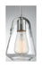 Mini Pendant Nuvo 60-7116 Skybridge - 1 Light - Mini Pendant Fixture - Brushed Nickel Finish with Clear Glass Nuvo