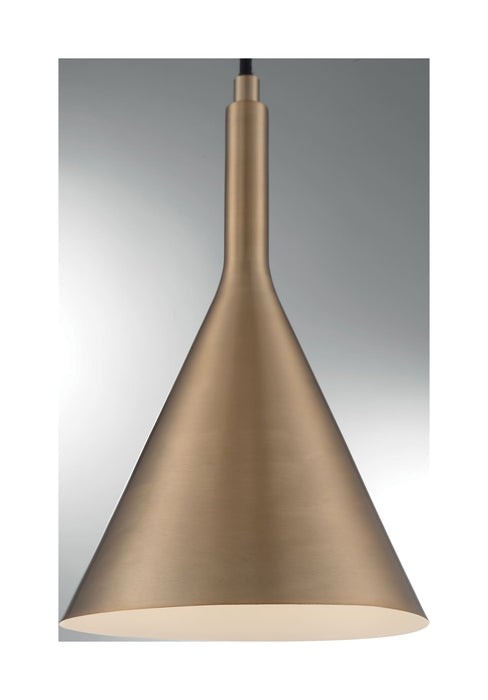 Pendant Nuvo 60-7117 Lightcap - 1 Light - Small Pendant Fixture - Burnished Brass Finish Nuvo