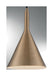 Pendant Nuvo 60-7117 Lightcap - 1 Light - Small Pendant Fixture - Burnished Brass Finish Nuvo
