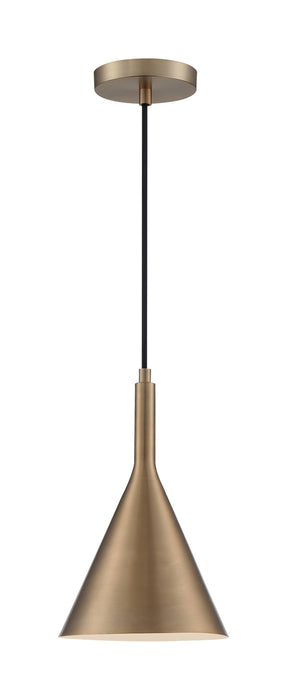 Pendant Nuvo 60-7117 Lightcap - 1 Light - Small Pendant Fixture - Burnished Brass Finish Nuvo