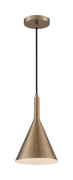 Pendant Nuvo 60-7117 Lightcap - 1 Light - Small Pendant Fixture - Burnished Brass Finish Nuvo