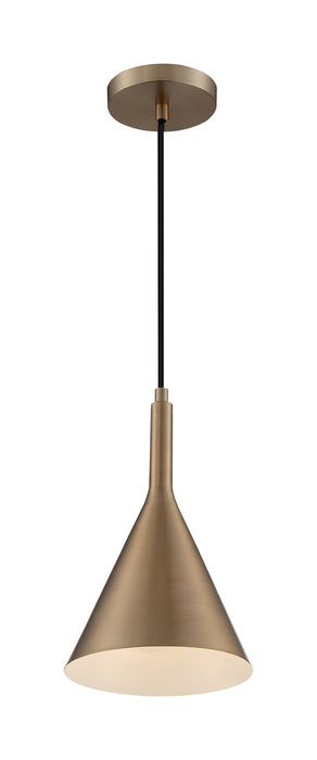 Pendant Nuvo 60-7117 Lightcap - 1 Light - Small Pendant Fixture - Burnished Brass Finish Nuvo