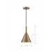 Pendant Nuvo 60-7117 Lightcap - 1 Light - Small Pendant Fixture - Burnished Brass Finish Nuvo