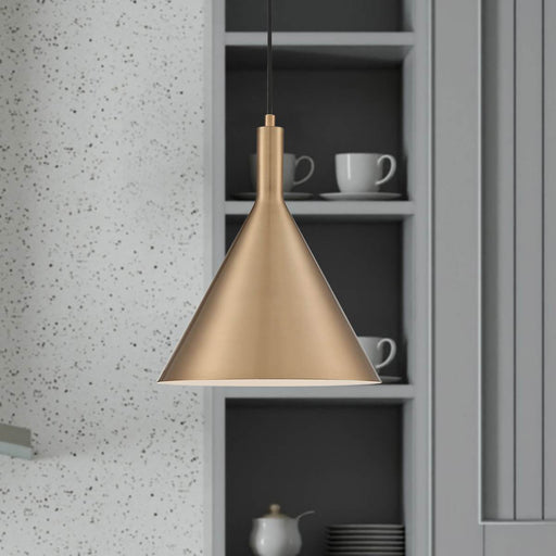 Pendant Nuvo 60-7118 Lightcap - 1 Light - Large Pendant Fixture - Burnished Brass Finish Nuvo