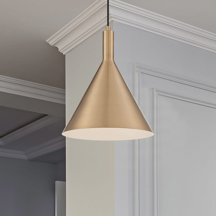 Pendant Nuvo 60-7118 Lightcap - 1 Light - Large Pendant Fixture - Burnished Brass Finish Nuvo