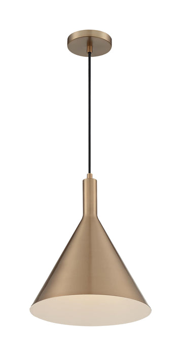 Pendant Nuvo 60-7118 Lightcap - 1 Light - Large Pendant Fixture - Burnished Brass Finish Nuvo