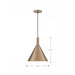 Pendant Nuvo 60-7118 Lightcap - 1 Light - Large Pendant Fixture - Burnished Brass Finish Nuvo
